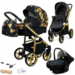 Kočík BabyLux Color Lux Gold Jungle 3v1